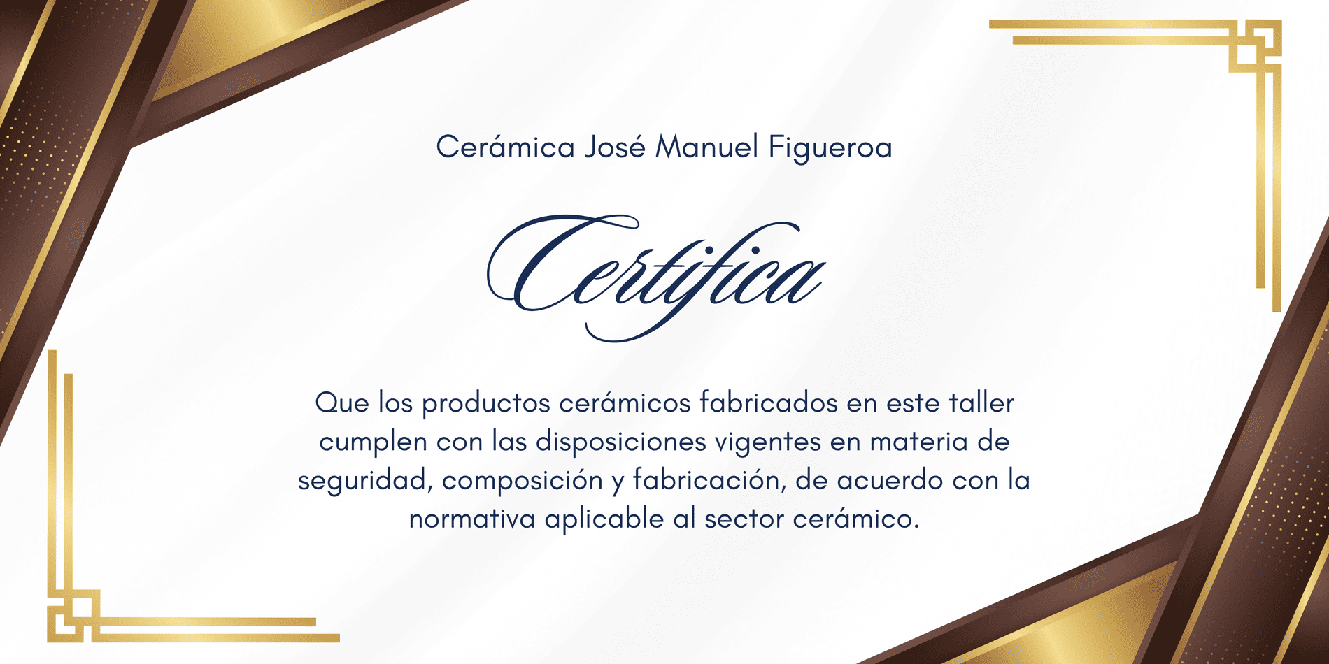 Certificado Y Normativas Cerámica Artesanal